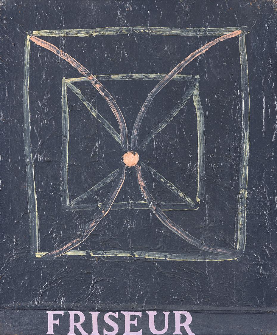 Peter Rataitz, Friseur, 1988, Öl auf Leinwand, Rahmenlos: 60 × 50,5 × 2,5 cm, Belvedere, Wien, …