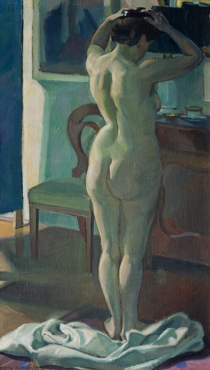 Hermann Grom-Rottmayer, Weiblicher Akt, 1912, Öl auf Leinwand, 120 x 69,5 cm, Belvedere, Wien, …