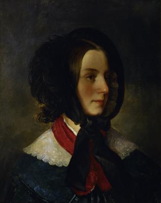 Josef Neugebauer, Die Frau des Künstlers, um 1842, Öl auf Leinwand, 52,5 x 42,5 cm, Belvedere, …
