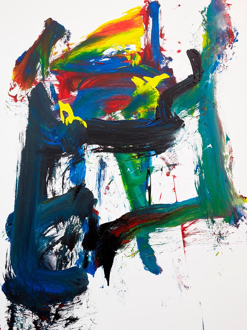 Christian Falsnaes, Existing Things / 21er Haus, 2016, Acryl auf Leinwand, Video, 160,5 × 120 ×…