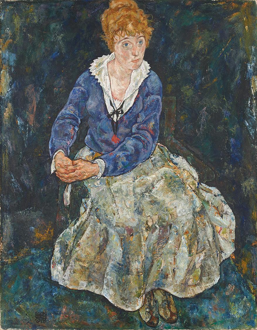 Egon Schiele, Bildnis der Frau des Künstlers, Edith Schiele, 1918, Öl auf Leinwand, 139,8 x 109…