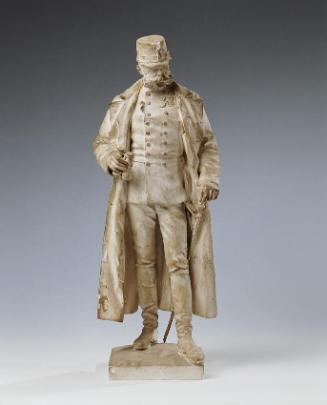 Edmund Hofmann von Aspernburg, Kaiser Franz Joseph I., 1889, Gips, H: 38,5 cm, Belvedere, Wien,…