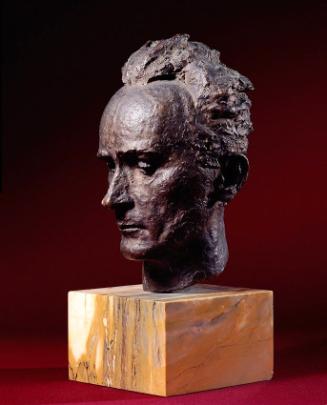 Josef Humplik, Anton von Webern, 1928, Bronze, Objekt: 36 × 21 × 22 cm, Belvedere, Wien, Inv.-N…