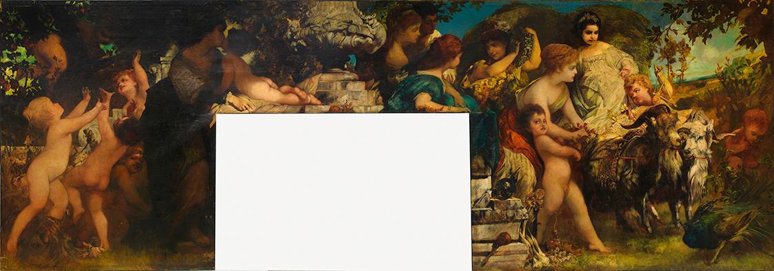 Hans Makart, Landwirtschaft, 1871, Öl auf Leinwand, 190 x 538 cm, Dauerleihgabe aus Privatbesit ...