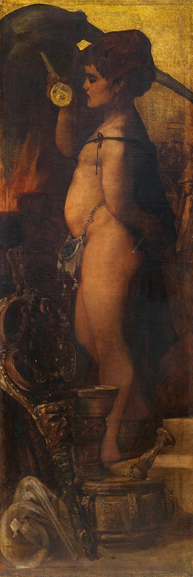 Hans Makart, Allegorie der Chemie, 1871, Öl auf Leinwand, 190 x 63,5 cm, Dauerleihgabe aus Priv ...