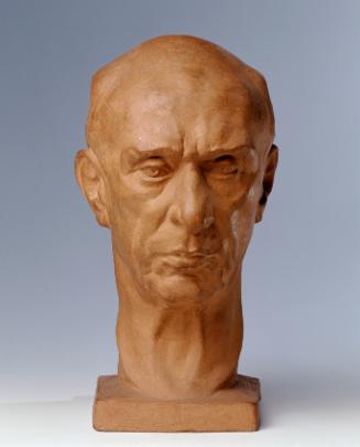 Bernhard Sopher, Arnold Schönberg, 1944, gebrannter Ton, H: 33 cm, Belvedere, Wien, Inv.-Nr. 46…