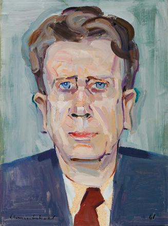 Arnold Clementschitsch, Der Kunsthistoriker Fritz Novotny (1903-1983), 1961, Öl auf Hartfaserpl…