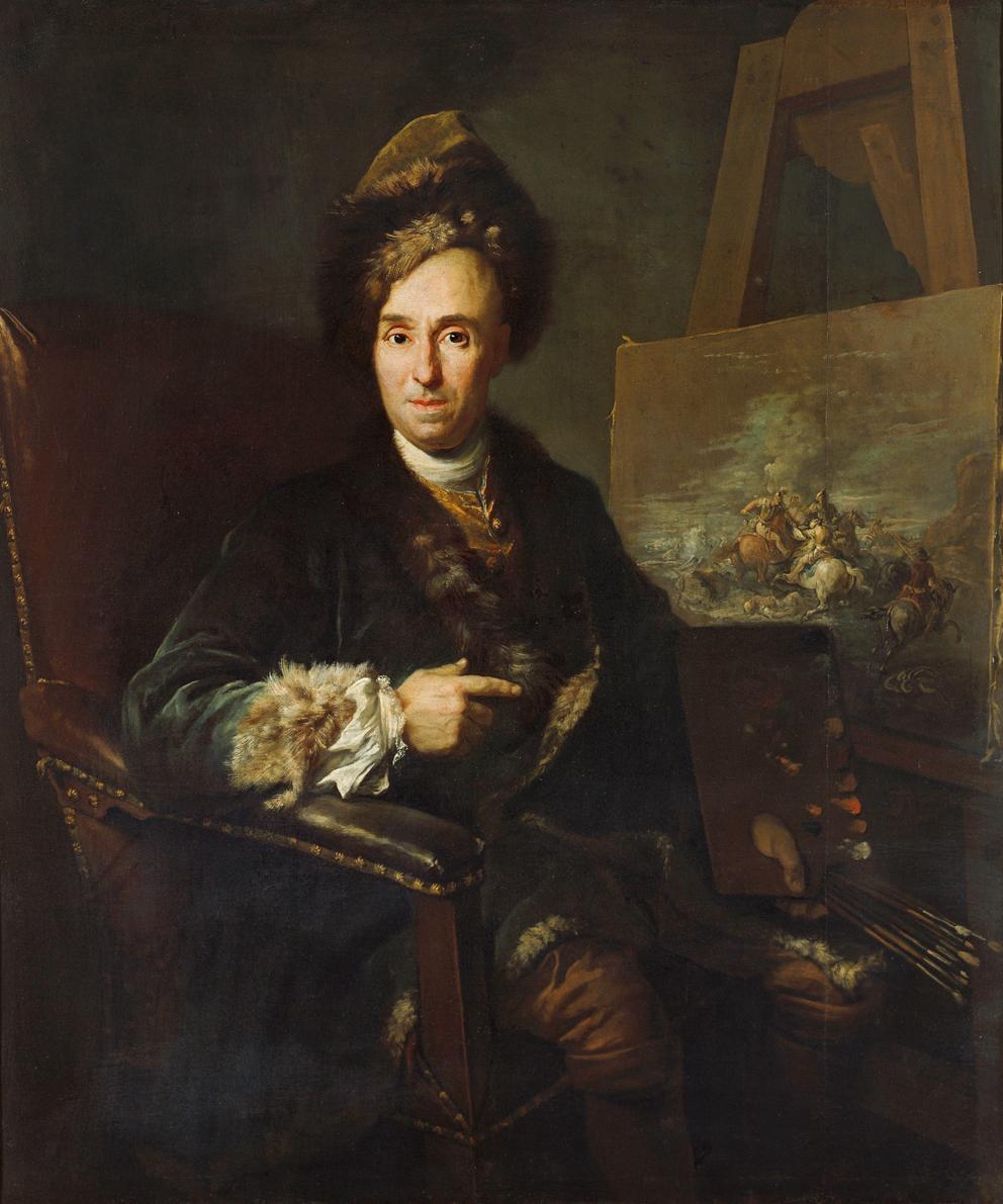 Jacob van Schuppen, Der Schlachtenmaler Ignace-Jacques Parrocel (1667-1722), um 1716, Öl auf Le…