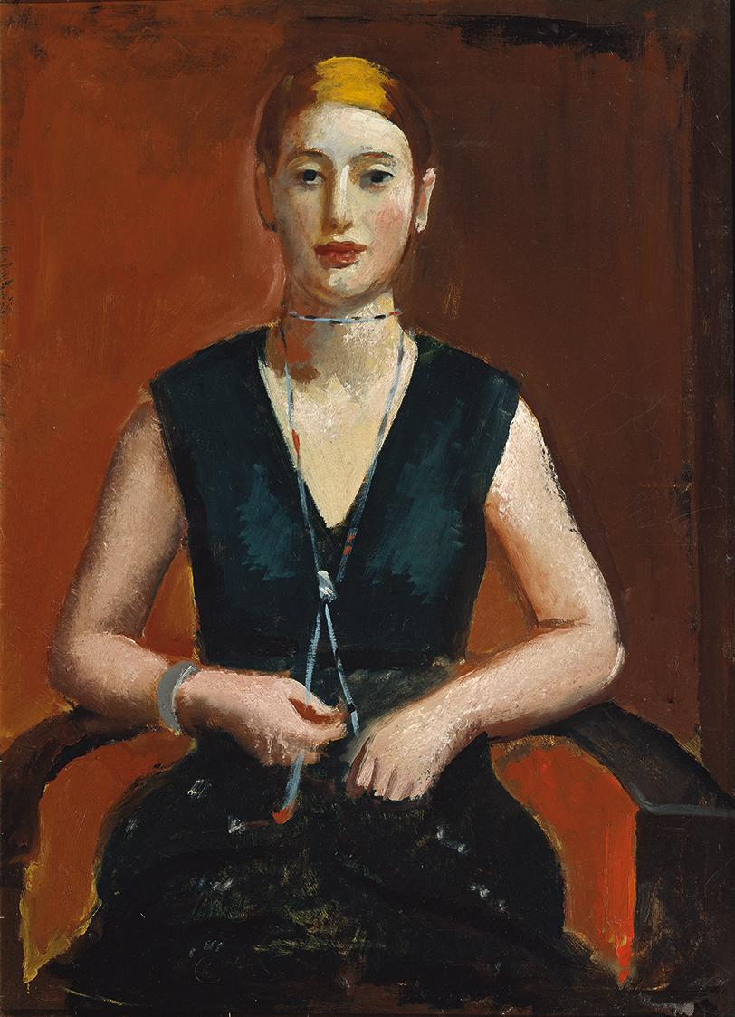 Josef Dobrowsky, Damenbildnis, 1928, Öl auf Leinwand, 103 x 75 cm, Belvedere, Wien, Inv.-Nr. 28…