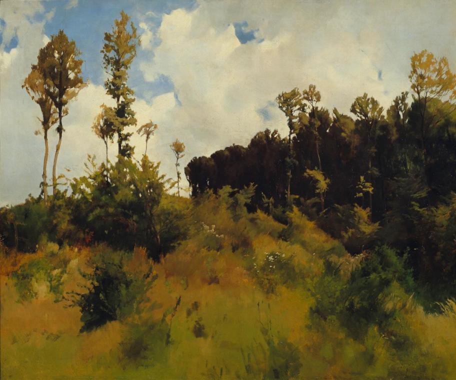 Carl Schuch, Waldlichtung bei Purkersdorf, 1872, Öl auf Leinwand, 83 x 102 cm, Belvedere, Wien,…