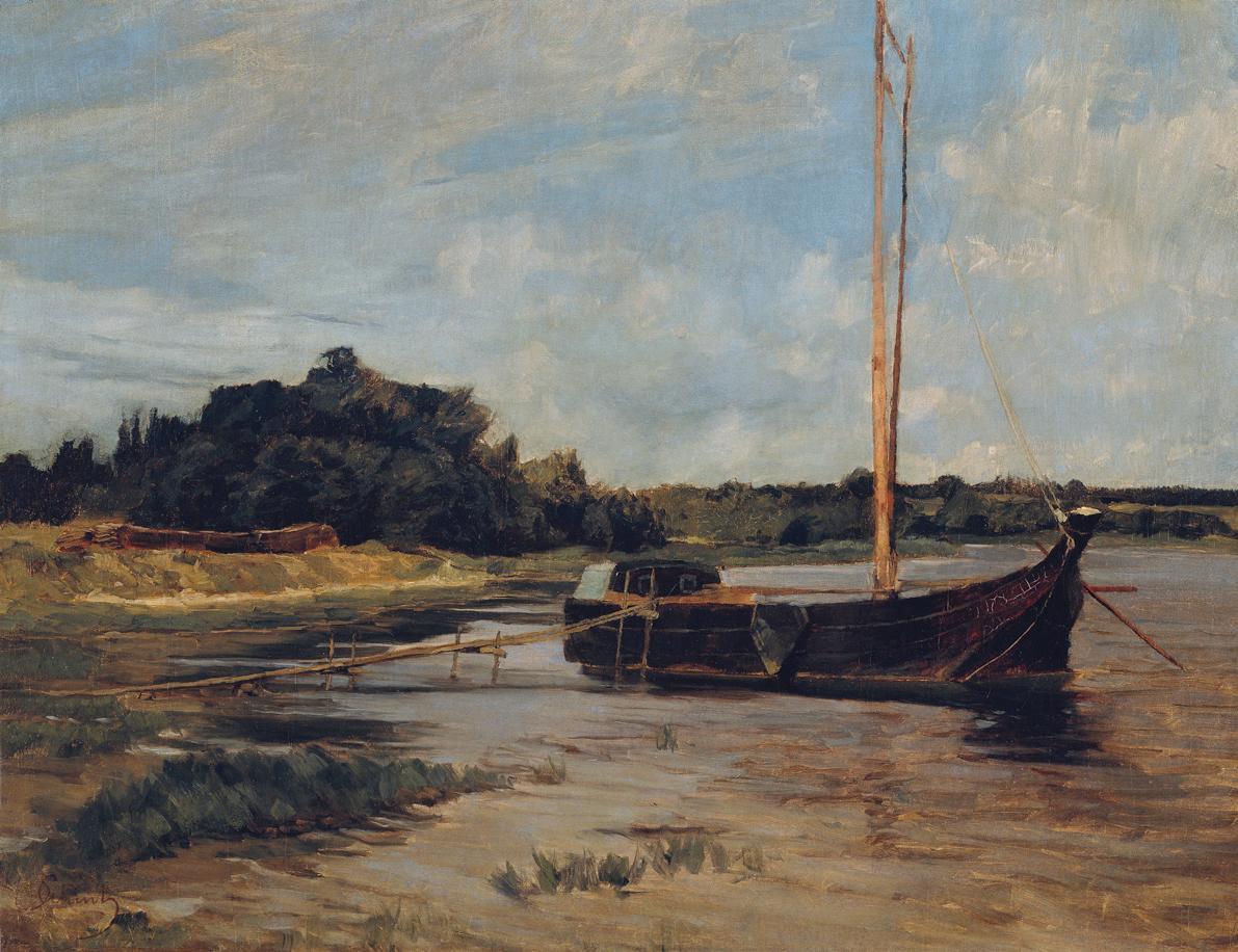 Carl Schuch, Segelschiff auf der Havel, 1878, Öl auf Leinwand, 70 x 91,5 cm, Belvedere, Wien, I…