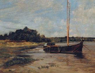 Carl Schuch, Segelschiff auf der Havel, 1878, Öl auf Leinwand, 70 x 91,5 cm, Belvedere, Wien, I…