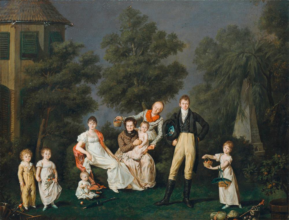 Barbara Krafft (geb. Steiner), Die Familie Wallner, 1809, Öl auf Leinwand, 65,5 x 79,5 cm, Belv…