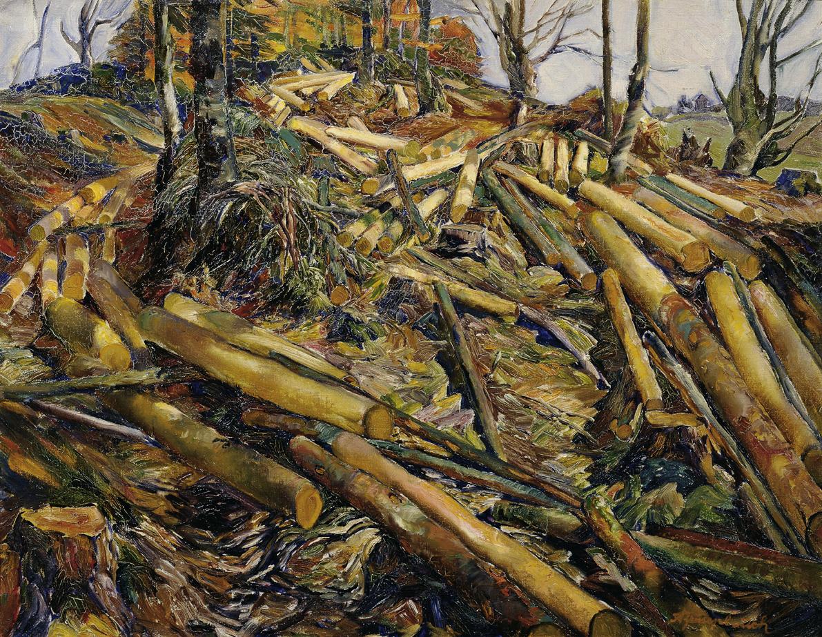 Arthur Brusenbauch, Holzschlag, Anfang 20. Jahrhundert, Öl auf Leinwand, 53 x 67,5 cm, Belveder…