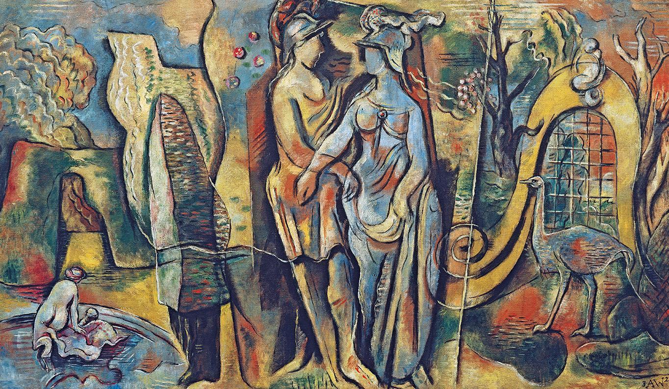 Alfred Wickenburg, Schönbrunn, 1932, Öl auf Leinwand, 110,5 × 186,5 cm, Belvedere, Wien, Inv.-N…