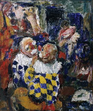 Ferdinand Stransky, Zirkusbild, 1950, Öl auf Leinwand, 101 × 83,5 cm, Artothek des Bundes, Daue…