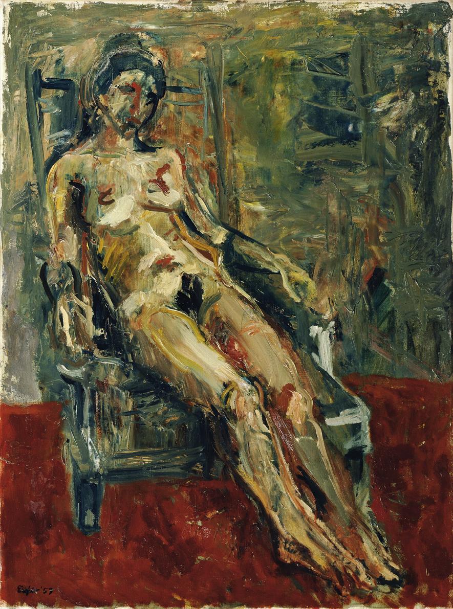 Georg Eisler, Sitzender Akt, 1959, Öl auf Leinwand, 79,5 x 60 cm, Artothek des Bundes, Dauerlei…