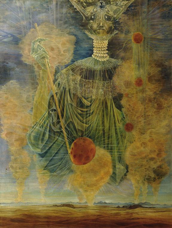 Kurt Regschek, Der große Magier, 1959, Öl auf Leinwand, 95,5 x 73 cm, Artothek des Bundes, Daue…