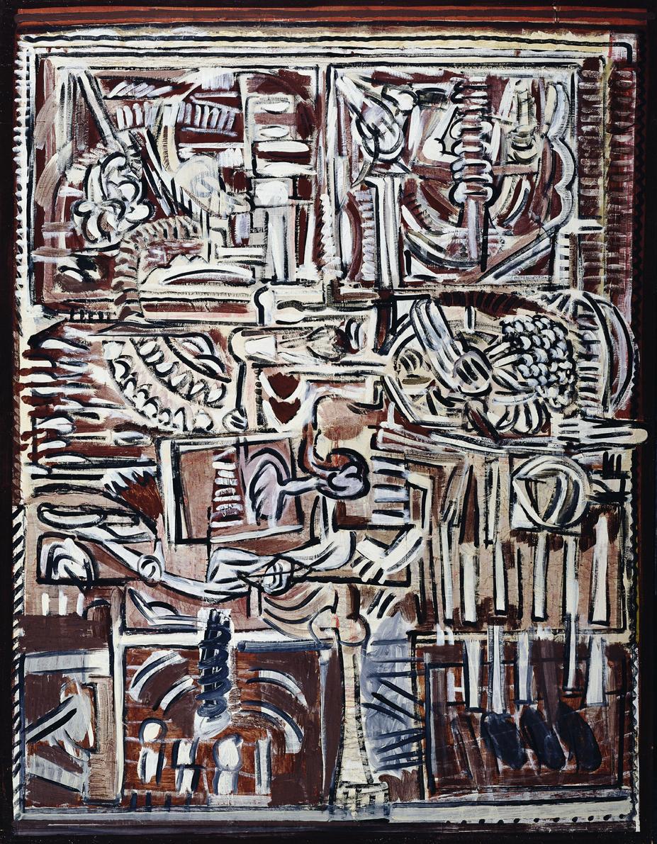 Farid Sabha, Kleiner Inkubator, 1996, Eitempera auf Leinwand, ungerahmt: 180 × 140 × 3 cm, Belv ...