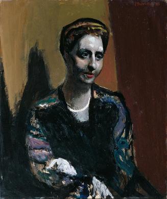 Josef Dobrowsky, Die Gattin des Künstlers, 1943, Öl auf Leinwand, 82,5 x 68,5 cm, Belvedere, Wi…