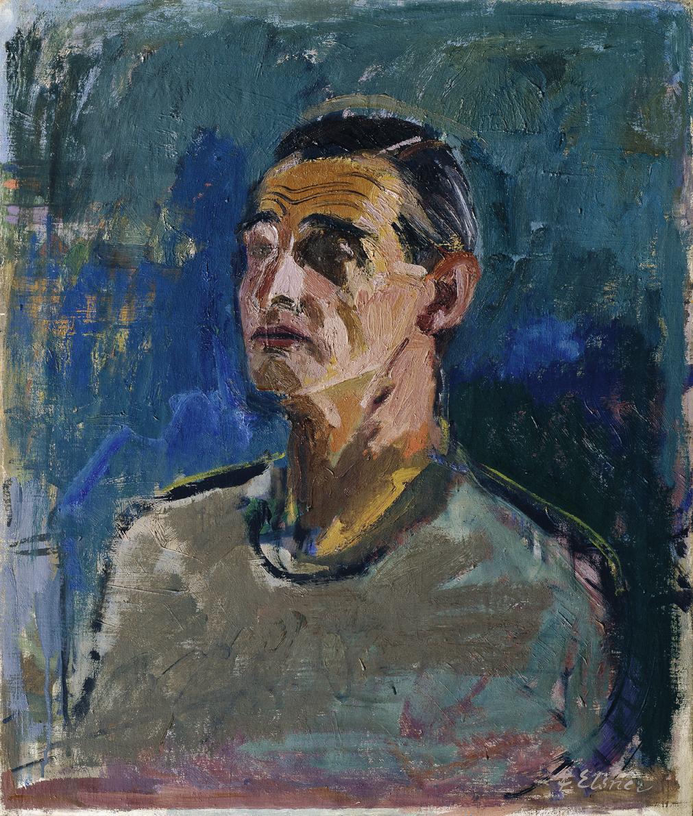 Franz Elsner, Apostelstudie (Selbstporträt), um 1935, Öl auf Leinwand, 69,5 x 59,5 cm, Belveder ...