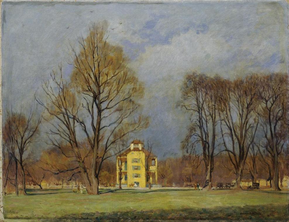 Anton Hans Karlinsky, Lusthaus im Prater, 1929, Öl auf Leinwand, 69 x 88 cm, Belvedere, Wien, I…