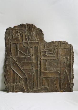 Heinz Leinfellner, Der Bau, 1952, Bronze, 51 x 51 cm, Artothek des Bundes, Dauerleihgabe im Bel…
