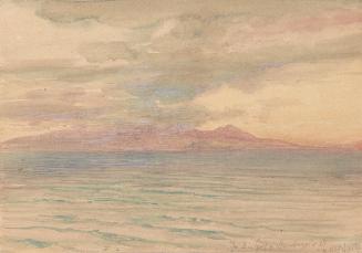 Josef Hoffmann, Sonnenuntergang im Golf von Karthago, 1897, Aquarell, 16,5 × 23,7 cm, Belvedere…