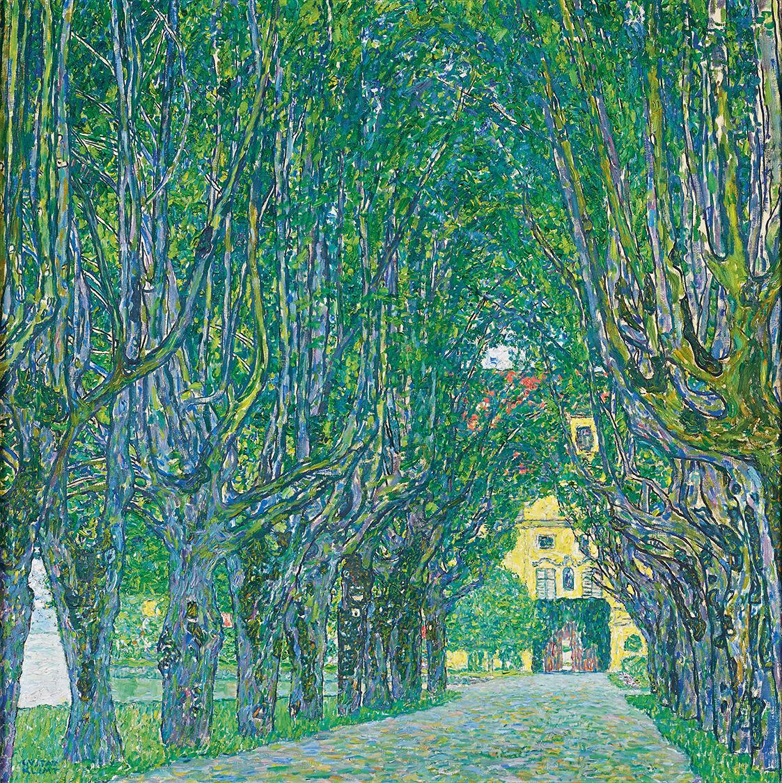 Gustav Klimt, Allee zum Schloss Kammer, 1912, Öl auf Leinwand, 110 × 110 cm, Belvedere, Wien, I ...