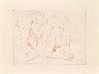 Tanzende Mänaden, 19. Jahrhundert, Farbstift auf Papier, 24 × 32 cm, Belvedere, Wien, Inv.-Nr. …