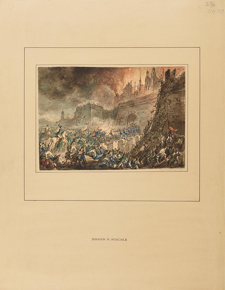 Johann Nepomuk Höchle, Erstürmung Wiens beim Stubentor durch die französische Armee 1809, undat…